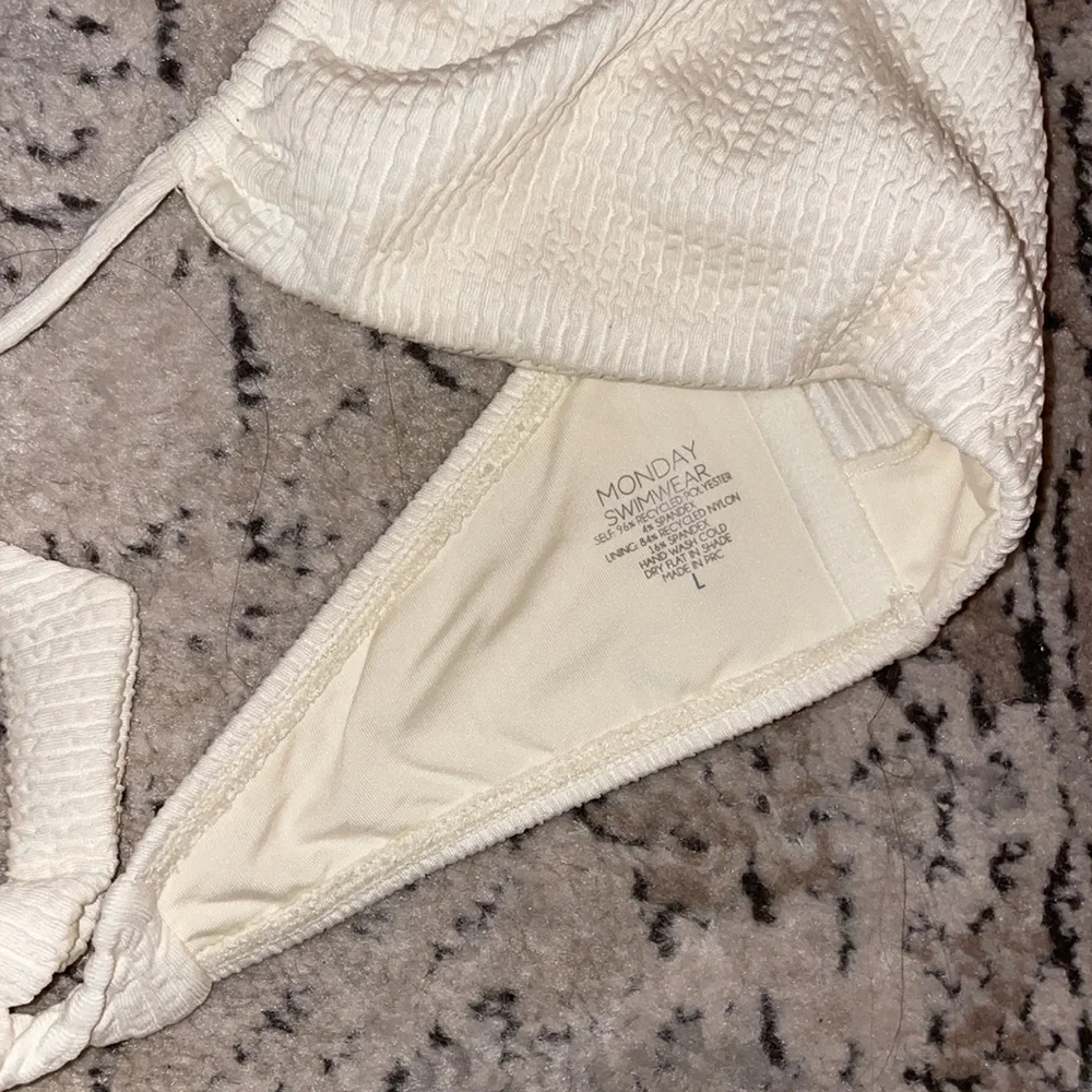 Monday Swimwear Cream Crochet Bikini Top